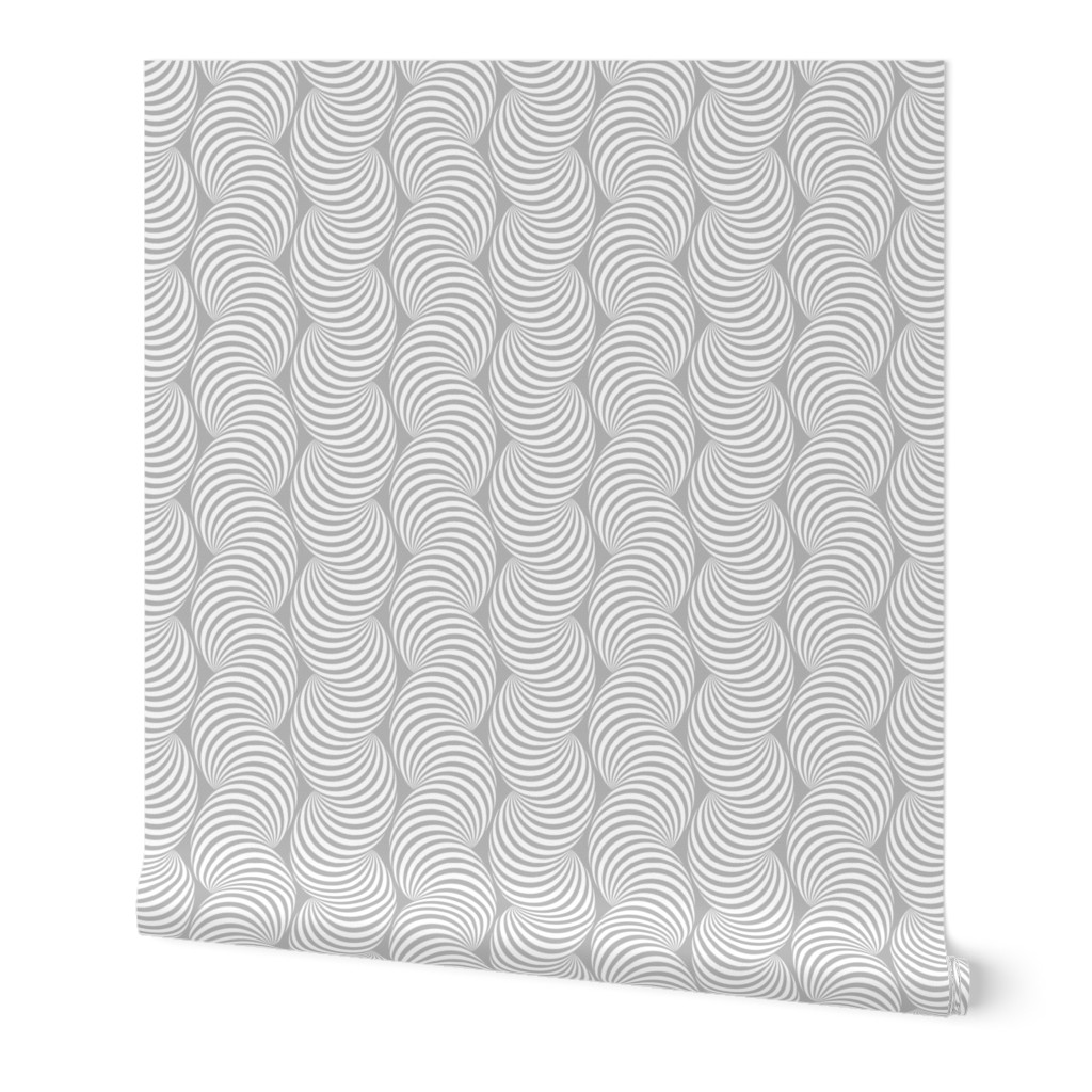 Striped Pipe Optical Illusion (Two-Way) - Gray