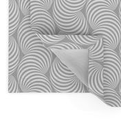 Striped Pipe Optical Illusion (Two-Way) - Gray