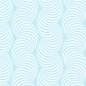 Striped Pipe Optical Illusion (Two-Way) - Light Blue
