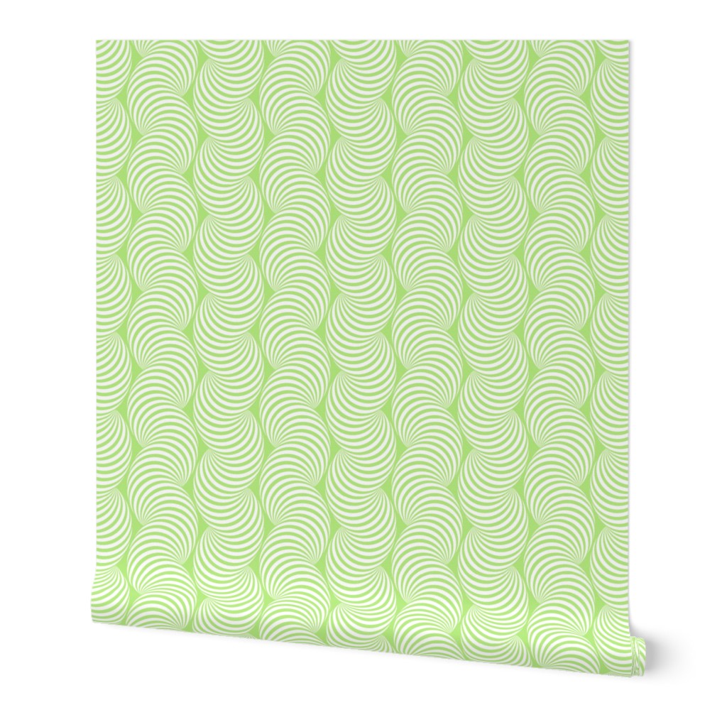 Striped Pipe Optical Illusion (Two-Way) - Light Green