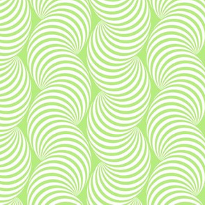 Striped Pipe Optical Illusion (Two-Way) - Light Green