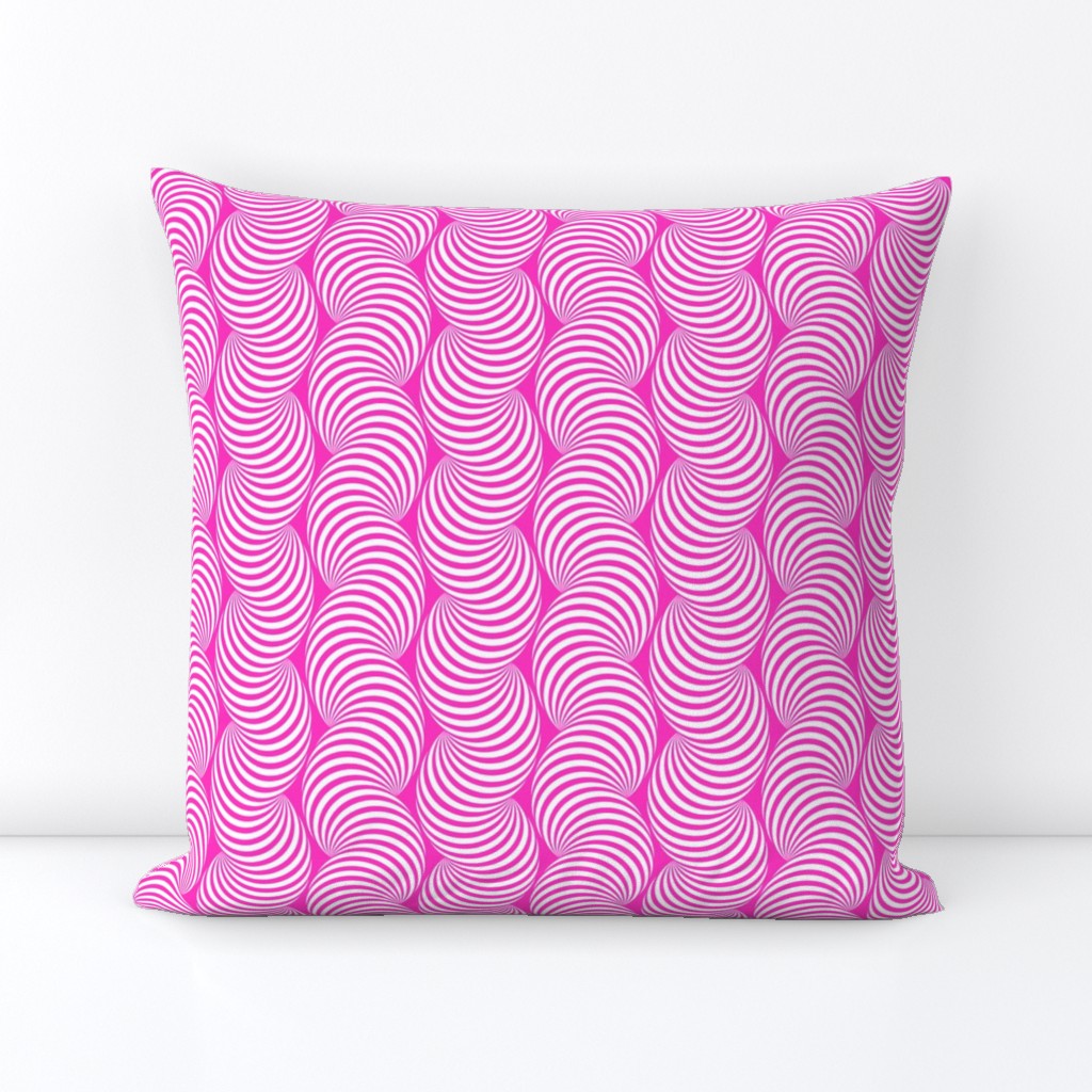 Striped Pipe Optical Illusion (Two-Way) - Magenta