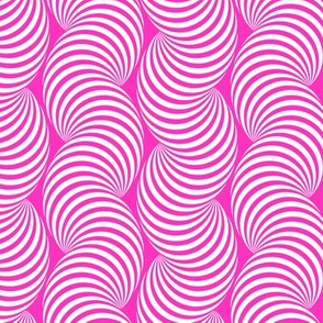 Striped Pipe Optical Illusion (Two-Way) - Magenta