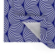 Striped Pipe Optical Illusion (Two-Way) - Navy