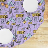 Simple Boston Terrier agility dogs - purple