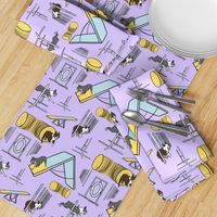 Simple Boston Terrier agility dogs - purple