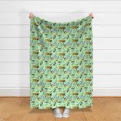 Simple Boston Terrier agility dogs - green