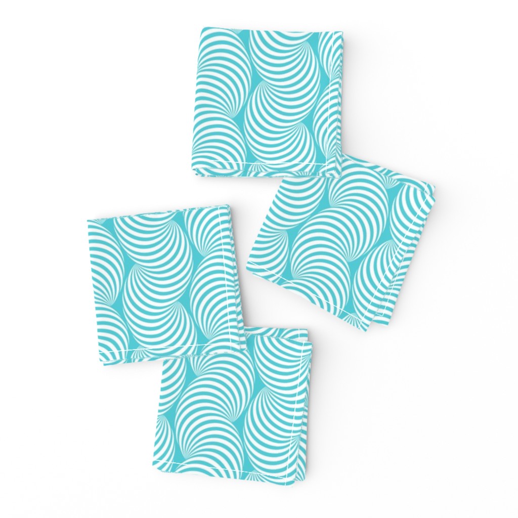 Striped Pipe Optical Illusion (Two-Way) - Turquoise