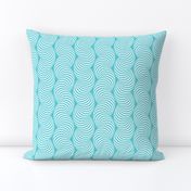 Striped Pipe Optical Illusion (Two-Way) - Turquoise