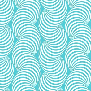 Striped Pipe Optical Illusion (Two-Way) - Turquoise