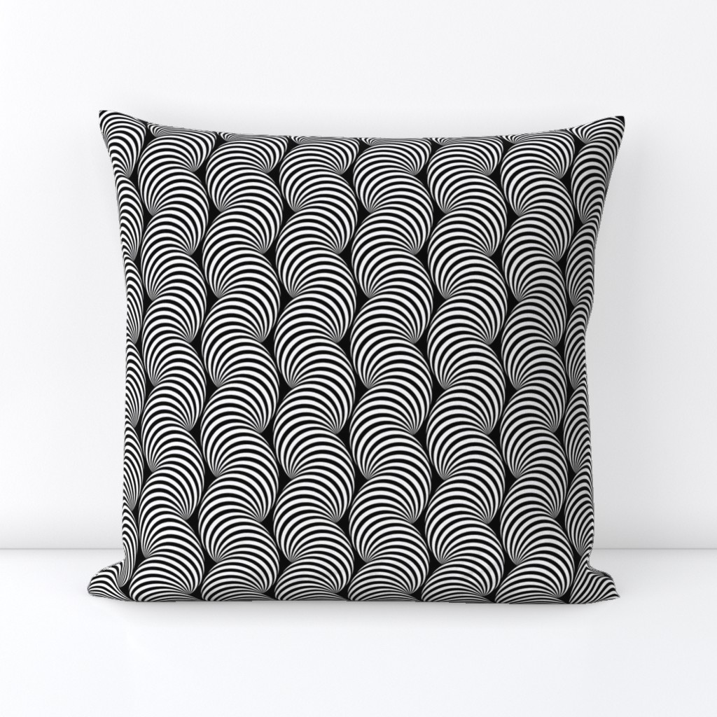 Striped Pipe Optical Illusion (One Way) - Black