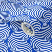 Striped Pipe Optical Illusion (One Way) - Blue