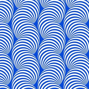 Striped Pipe Optical Illusion (One Way) - Blue