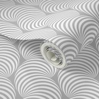 Striped Pipe Optical Illusion (One Way) - Gray