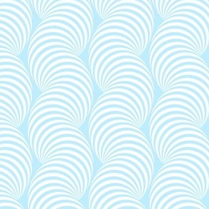 Striped Pipe Optical Illusion (One Way) - Light Blue