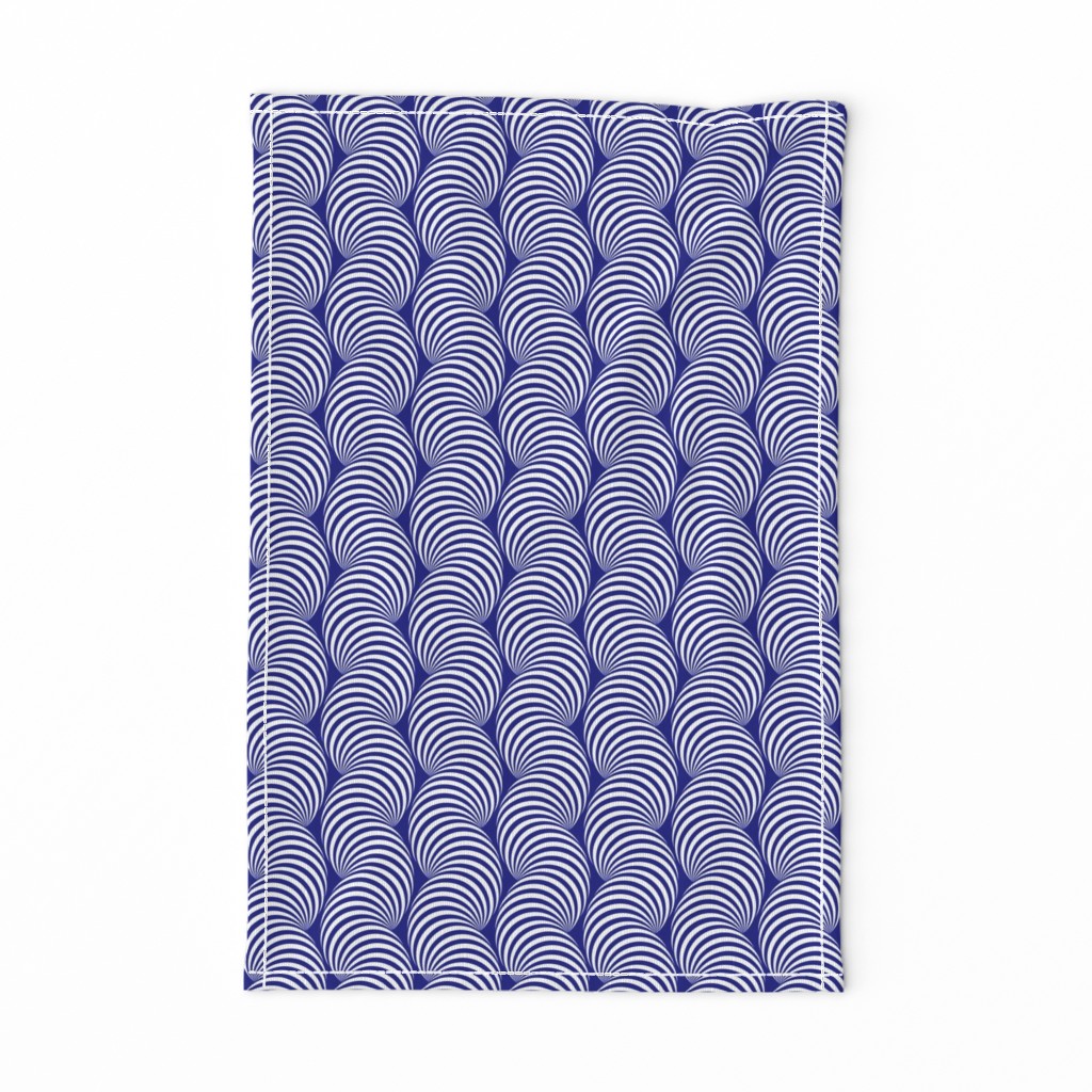 Striped Pipe Optical Illusion (One Way) - Navy