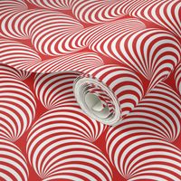 Striped Pipe Optical Illusion (One Way) - Red