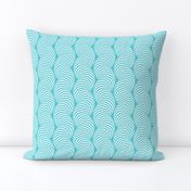 Striped Pipe Optical Illusion (One Way) - Turquoise