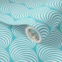 Striped Pipe Optical Illusion (One Way) - Turquoise