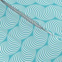 Striped Pipe Optical Illusion (One Way) - Turquoise