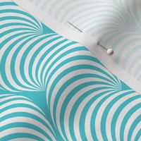 Striped Pipe Optical Illusion (One Way) - Turquoise