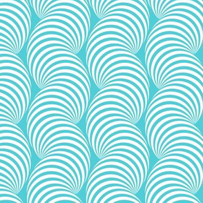 Striped Pipe Optical Illusion (One Way) - Turquoise