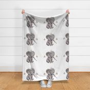 18"x21" floral baby elephant for pillows