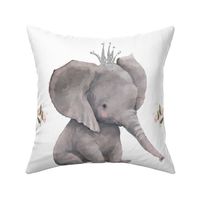 18"x21" floral baby elephant for pillows