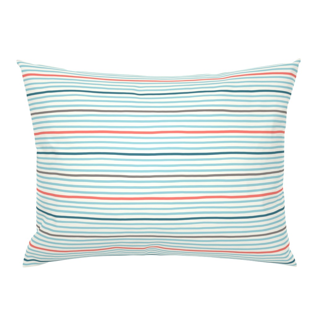 wavy stripes aqua blue