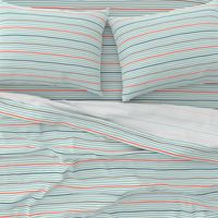 wavy stripes aqua blue