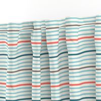 wavy stripes aqua blue