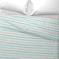 wavy stripes aqua blue