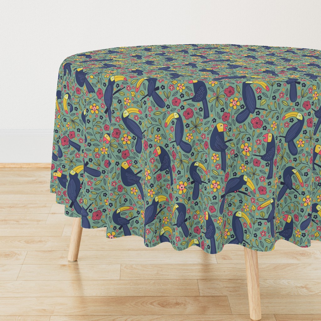 Pattern #83 - Toucans and parrots tropical dream 