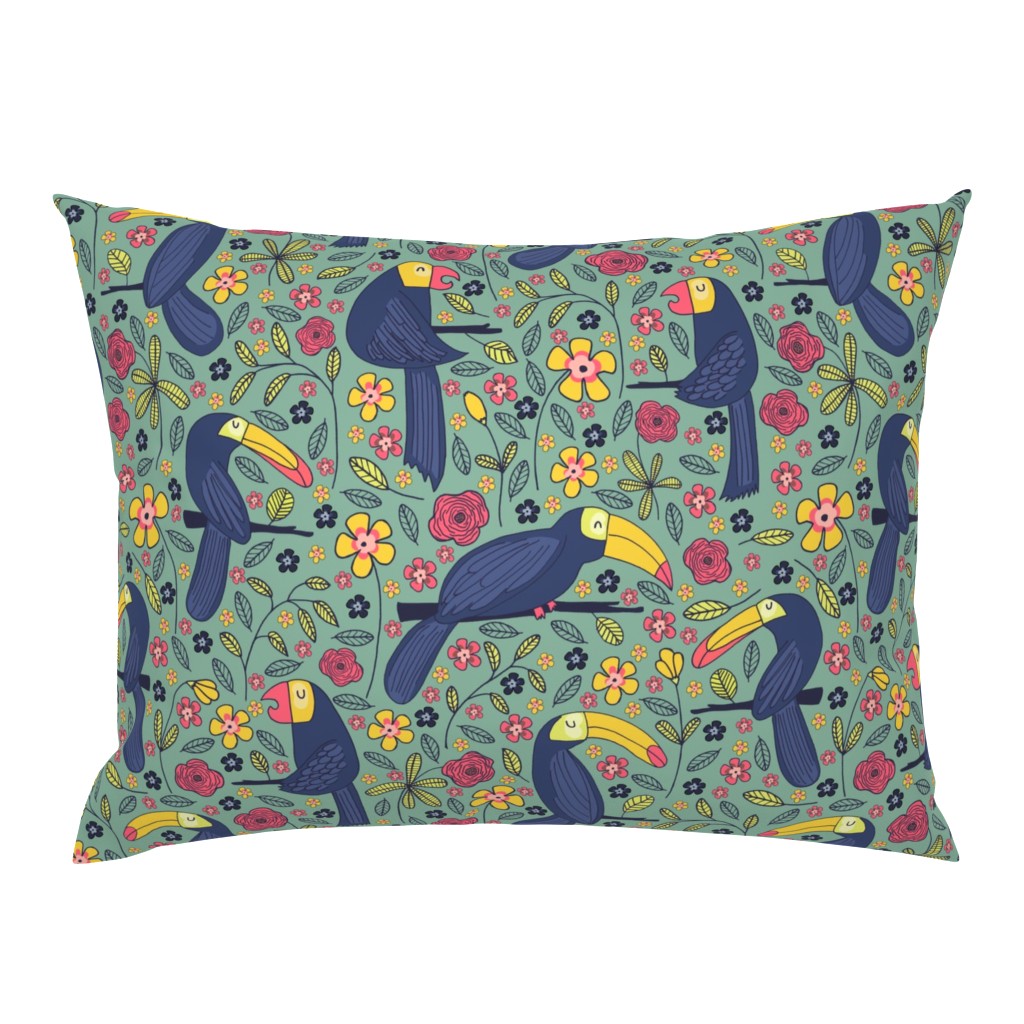 Pattern #83 - Toucans and parrots tropical dream 