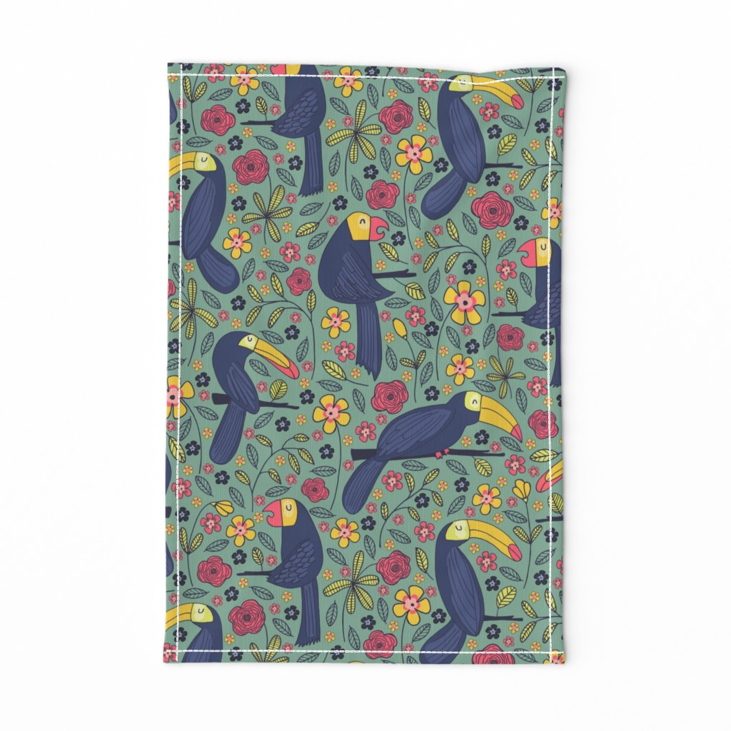 Pattern #83 - Toucans and parrots tropical dream 