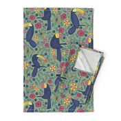 Pattern #83 - Toucans and parrots tropical dream 