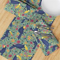 Pattern #83 - Toucans and parrots tropical dream 