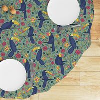 Pattern #83 - Toucans and parrots tropical dream 