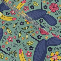 Pattern #83 - Toucans and parrots tropical dream 