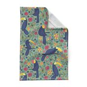 Pattern #83 - Toucans and parrots tropical dream 