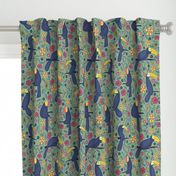 Pattern #83 - Toucans and parrots tropical dream 