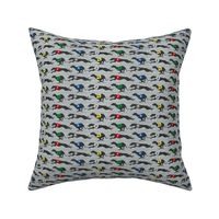 Small Coursing Whippets border - gray