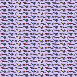 Small Coursing Whippets border - purple
