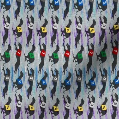 Small Coursing Whippets border - vertical galaxy