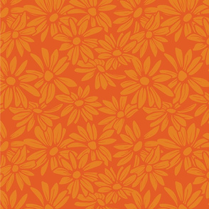 Flower - Orange on Orange