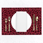 ★ LEOPARD PRINT in DEEP RED ★ Medium Scale / Collection : Leopard spots – Punk Rock Animal Print