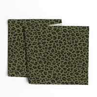 ★ CAMO LEOPARD - LEOPARD PRINT in OLIVE GREEN ★ Medium Scale / Collection : Leopard spots – Punk Rock Animal Print