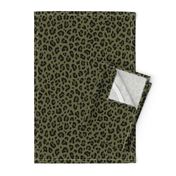 ★ CAMO LEOPARD - LEOPARD PRINT in OLIVE GREEN ★ Medium Scale / Collection : Leopard spots – Punk Rock Animal Print