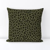 ★ CAMO LEOPARD - LEOPARD PRINT in OLIVE GREEN ★ Medium Scale / Collection : Leopard spots – Punk Rock Animal Print
