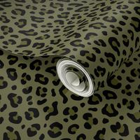 ★ CAMO LEOPARD - LEOPARD PRINT in OLIVE GREEN ★ Medium Scale / Collection : Leopard spots – Punk Rock Animal Print